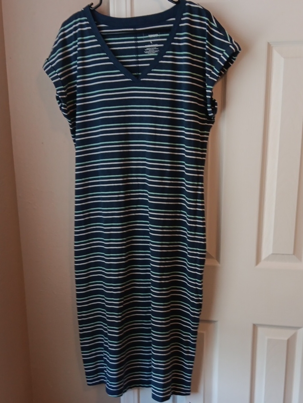 Sonoma Vneck Short Sleeve Tshirt Midi Dress Size Large